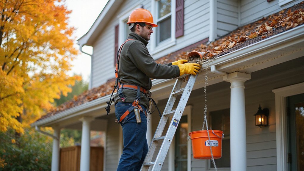 gutter cleaning safety home instructions
