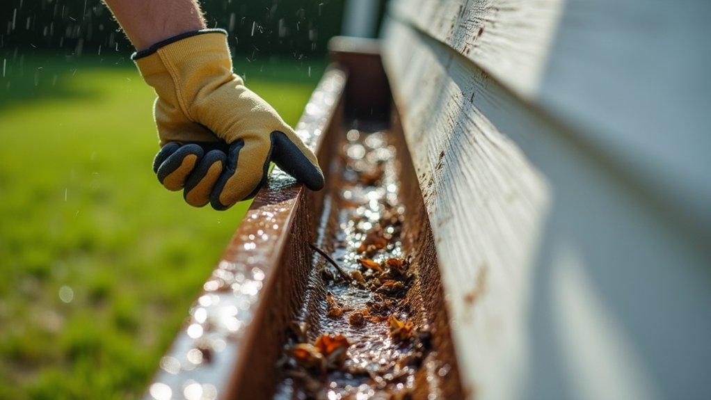 inspect gutters for effective drainage